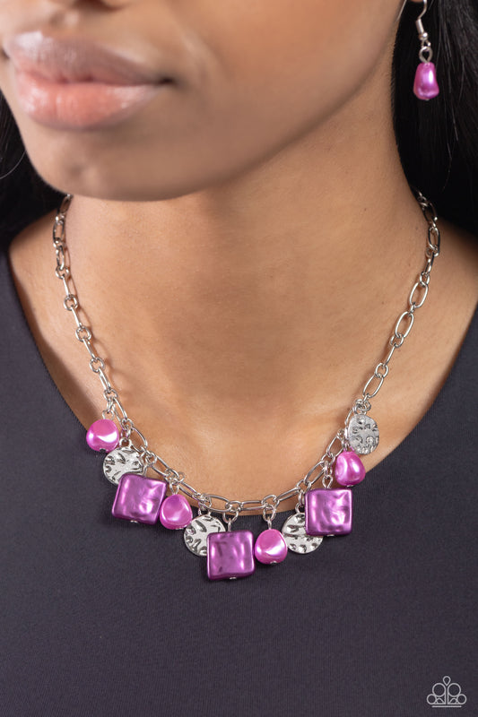Sophisticated Squared - purple - Paparazzi necklace