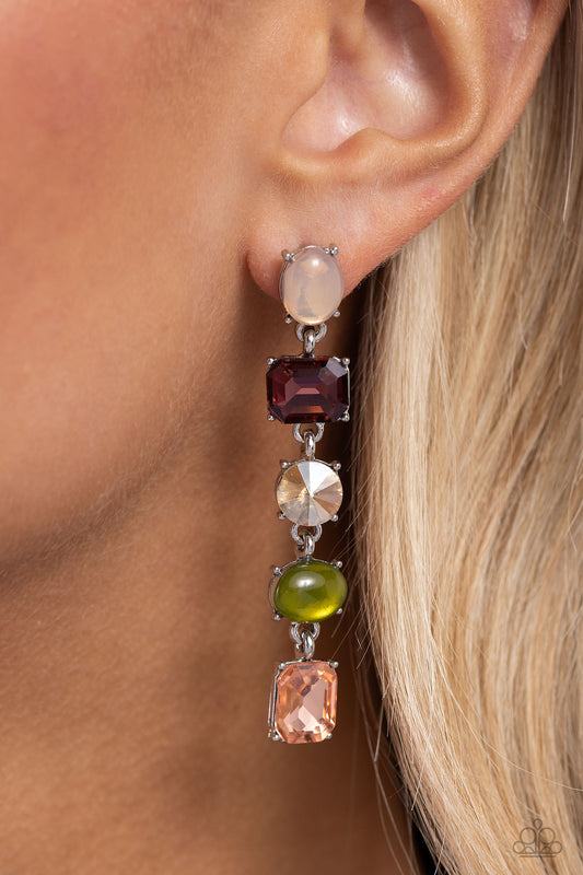 Sophisticated Stack - multi - Paparazzi earrings