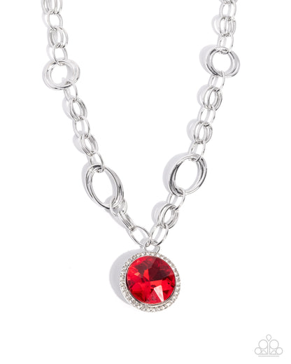 Sophisticated Statement - red - Paparazzi necklace