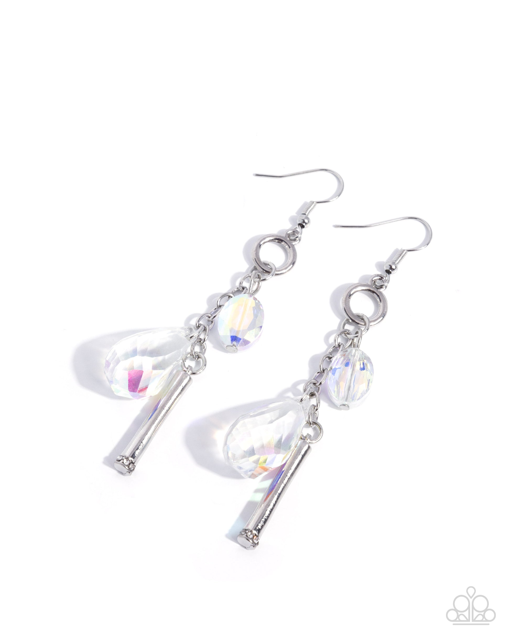 Sophisticated Status - white - Paparazzi earrings