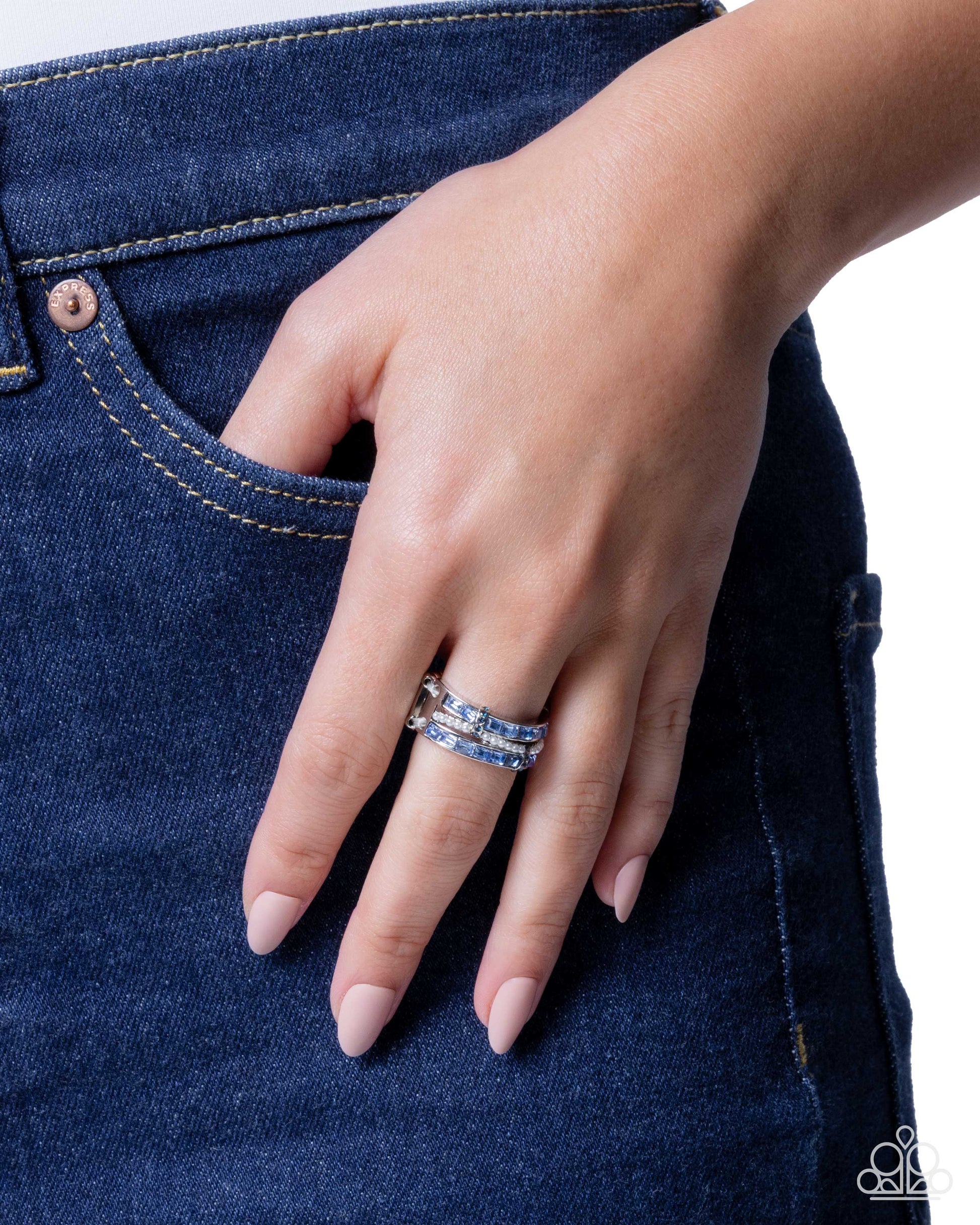 Sophisticated Succession - blue - Paparazzi ring