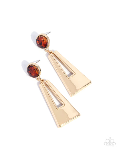Sophisticated Sway - brown - Paparazzi earrings