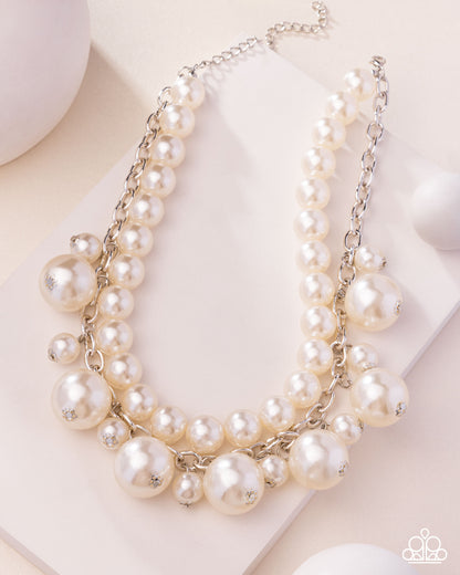 Sophisticated to the Max - white - Paparazzi necklace