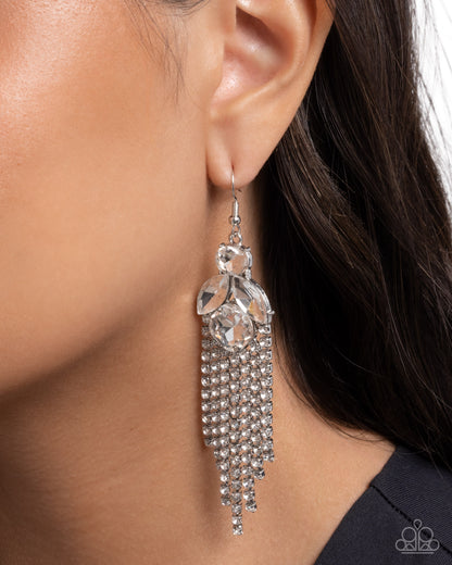 Sound Shimmer - white - Paparazzi earrings