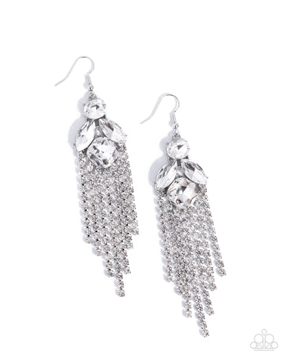 Sound Shimmer - white - Paparazzi earrings