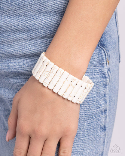 Southern Standing - white - Paparazzi bracelet