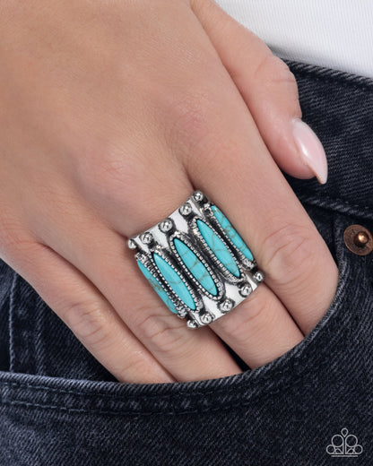Southern Symmetry - blue - Paparazzi ring