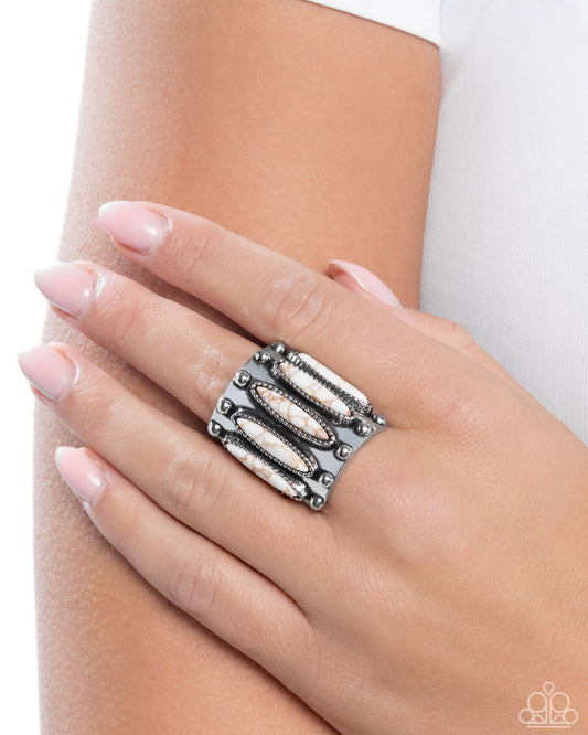 Southern Symmetry - white - Paparazzi ring