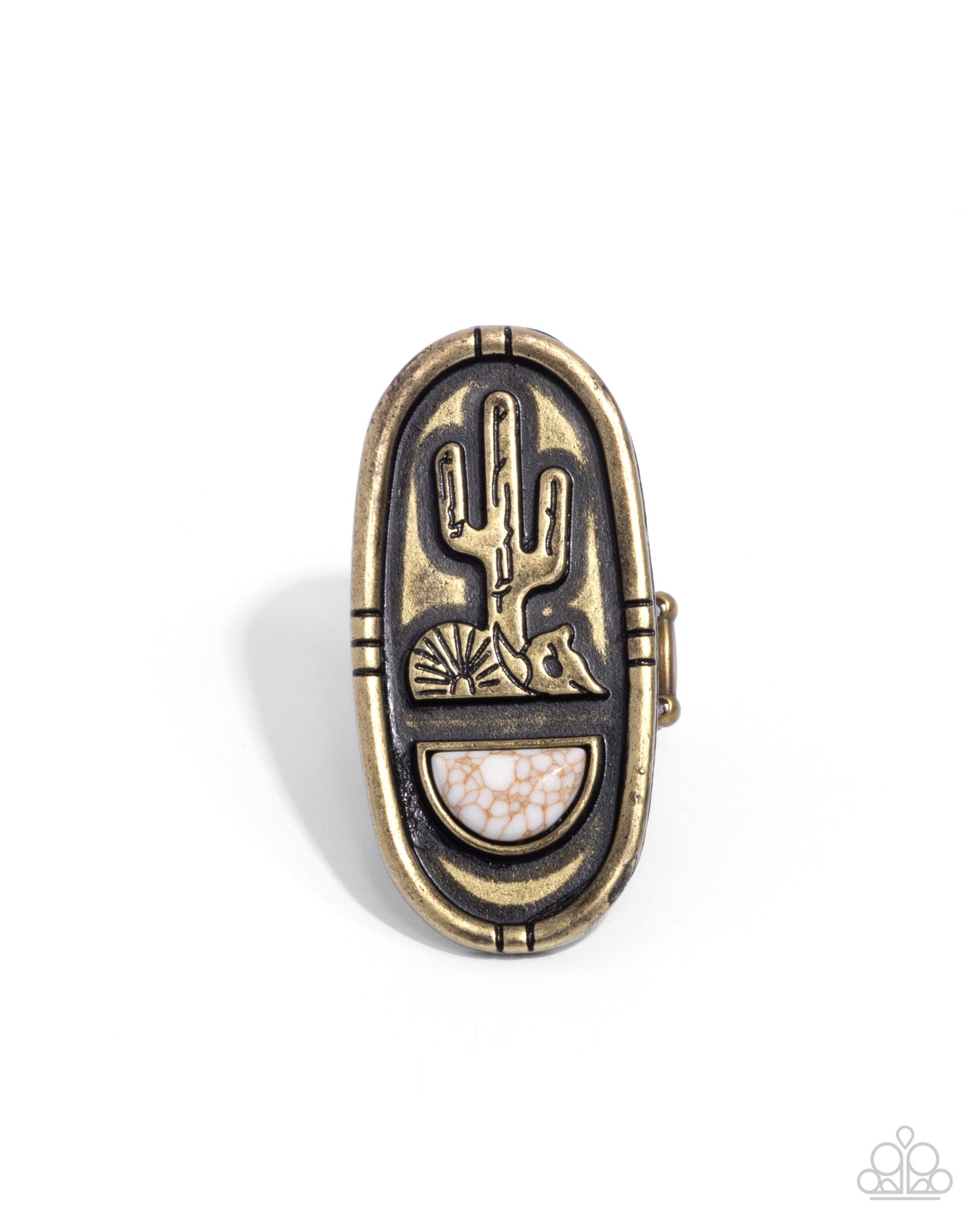 Southwestern Sketch - brass - Paparazzi ring