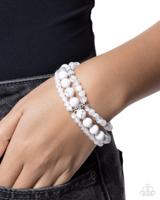 Southwestern Stack - white - Paparazzi bracelet