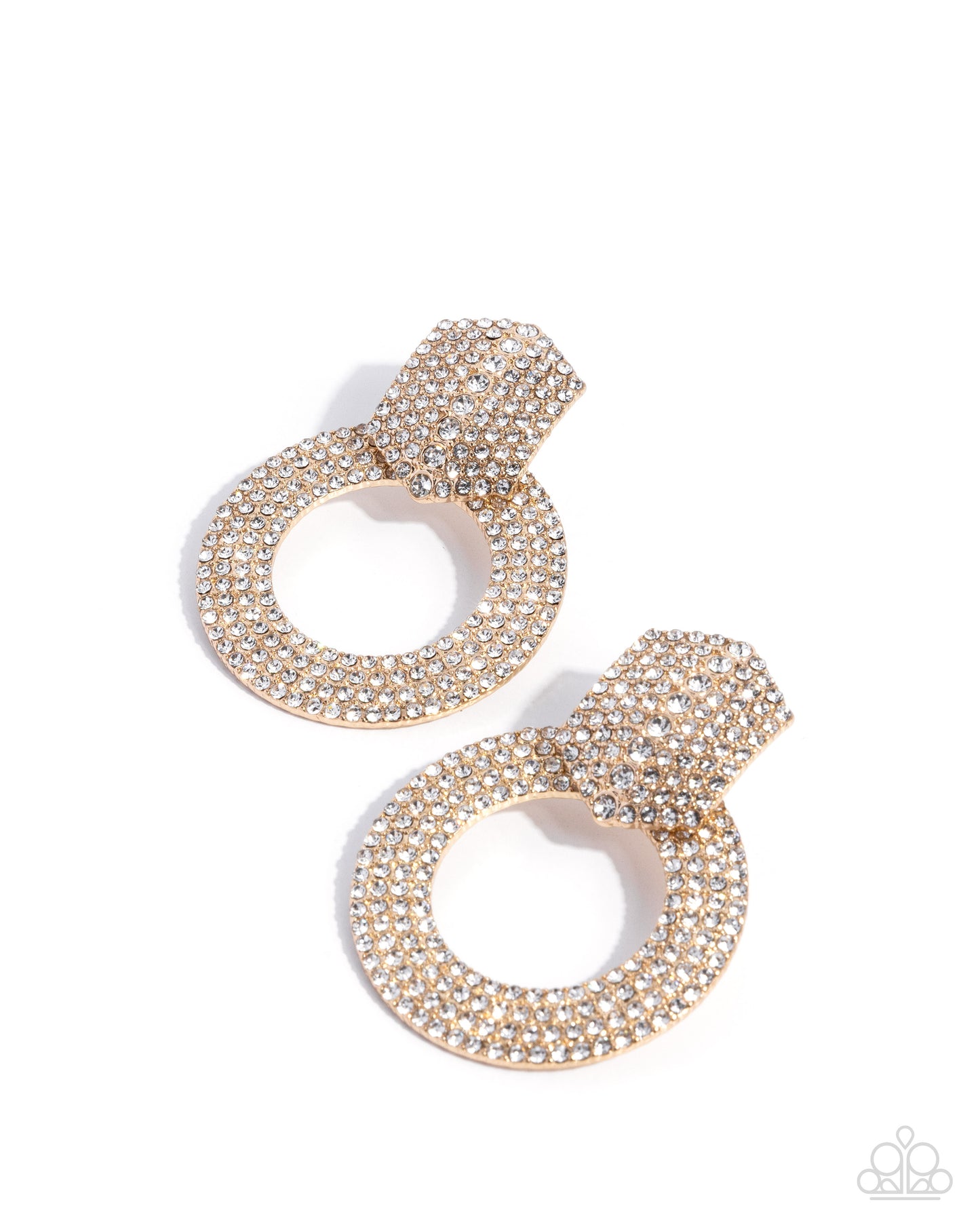 Sparkly Safeguard - gold - Paparazzi earrings