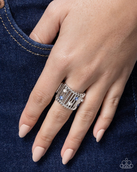 Sparkly Serenade - blue - Paparazzi ring