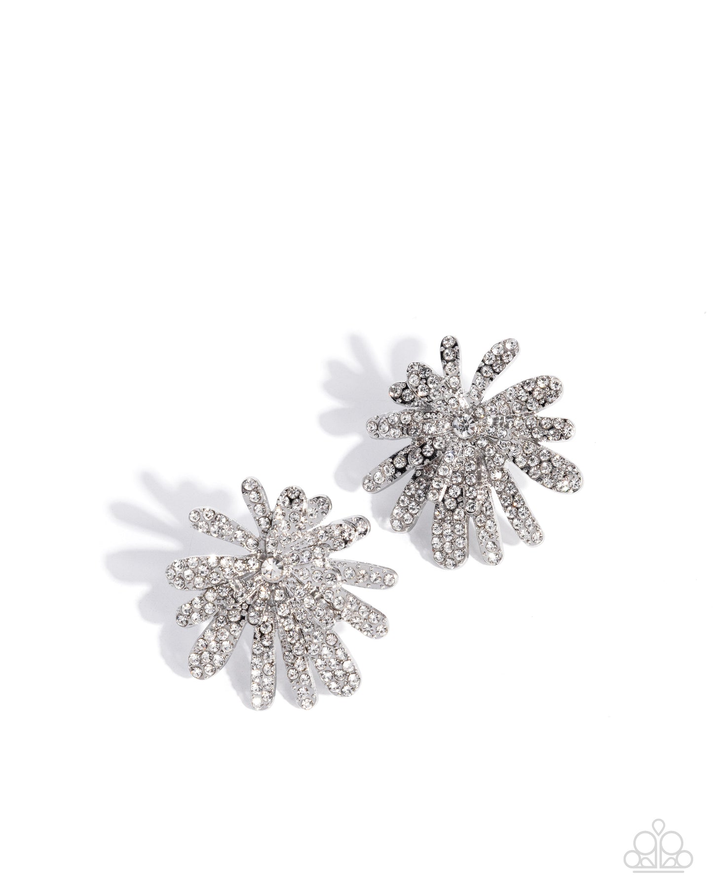 Sparkly Springtime - white - Paparazzi earrings
