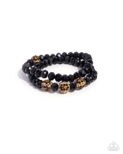 Speckled Sentiment - black - Paparazzi bracelet