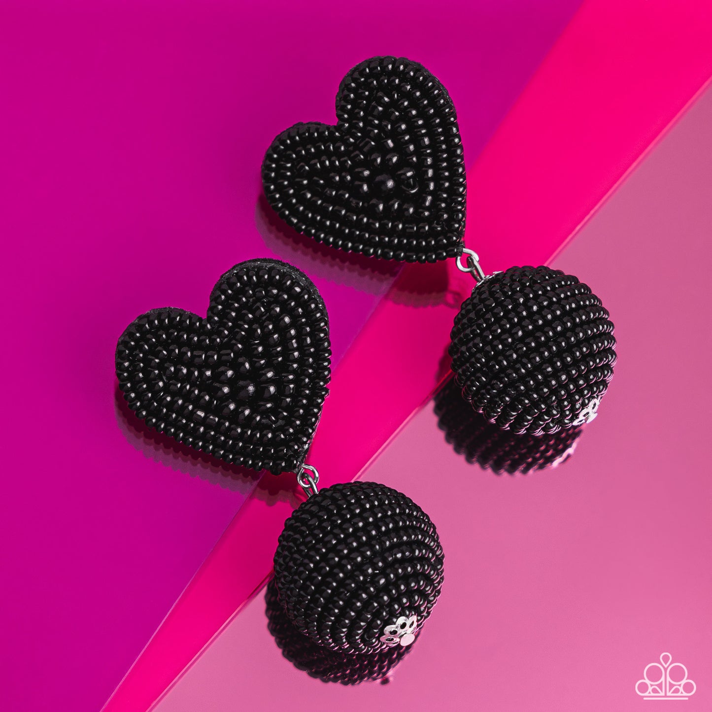 Spherical Sweethearts - black - Paparazzi earrings