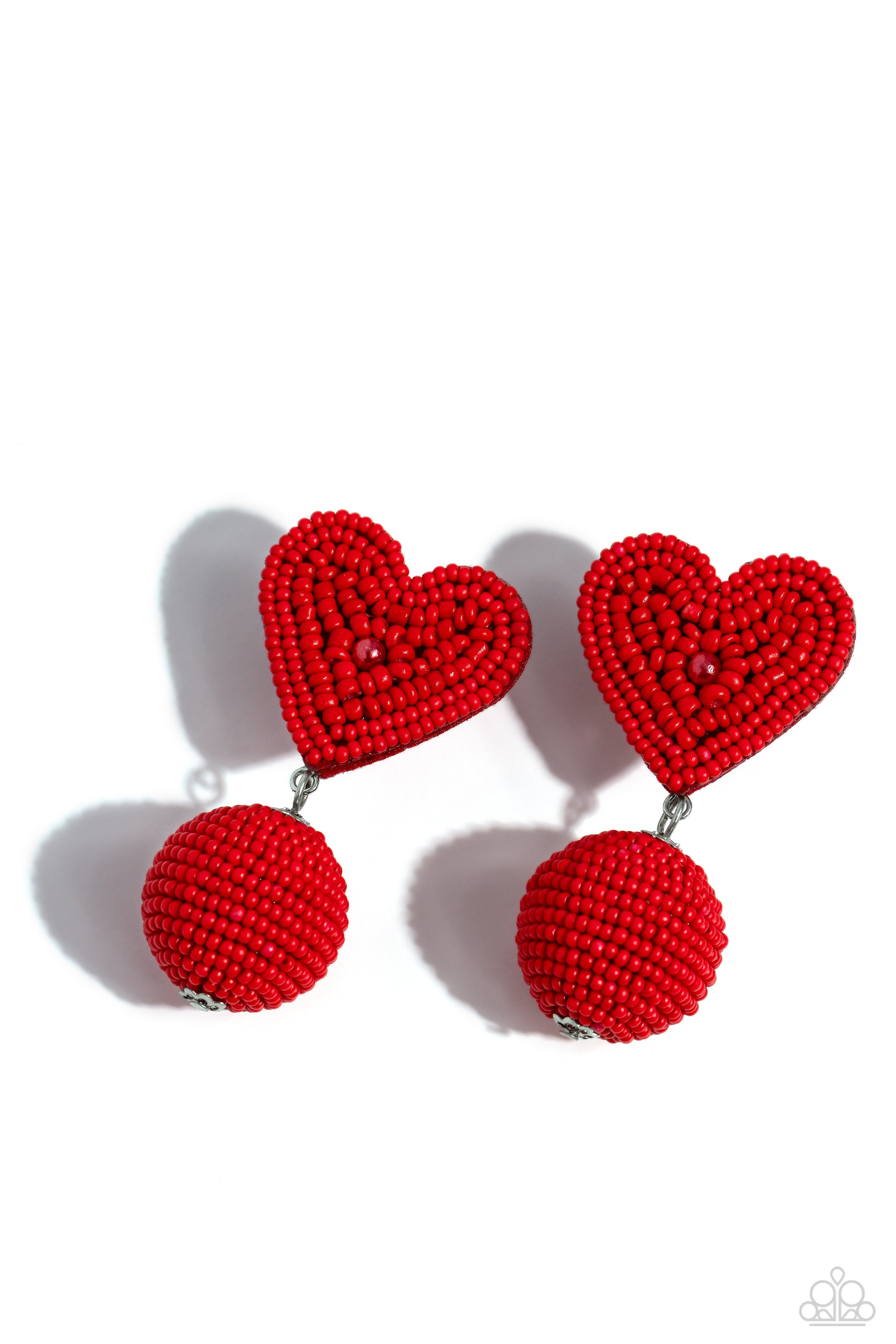 Spherical Sweethearts - red - Paparazzi earrings