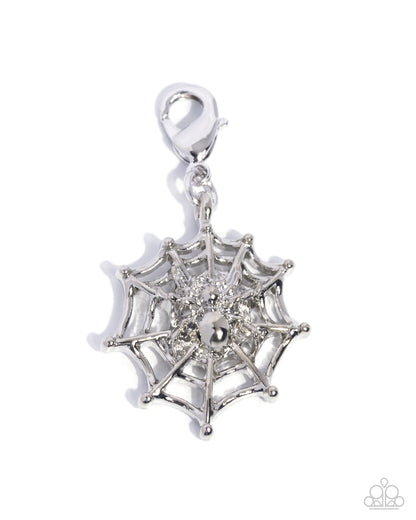 Spiderweb Selfie - silver - Paparazzi charm bracelet