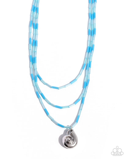 Spiral Safari - blue - Paparazzi necklace