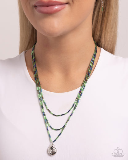 Spiral Safari - green - Paparazzi necklace