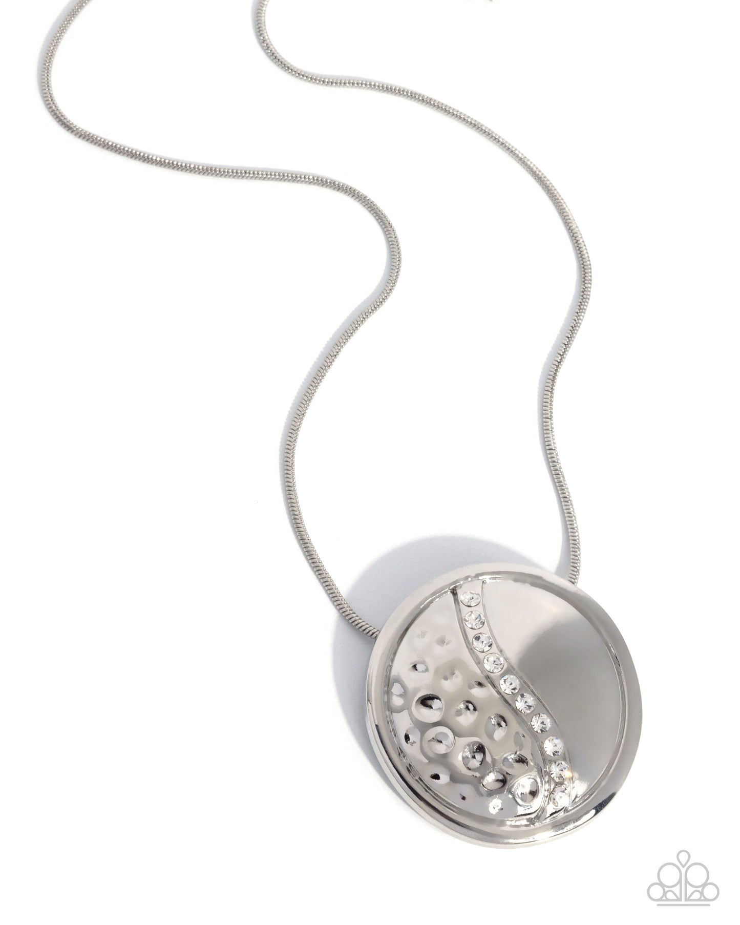 Spiraling Shimmer - white - Paparazzi necklace