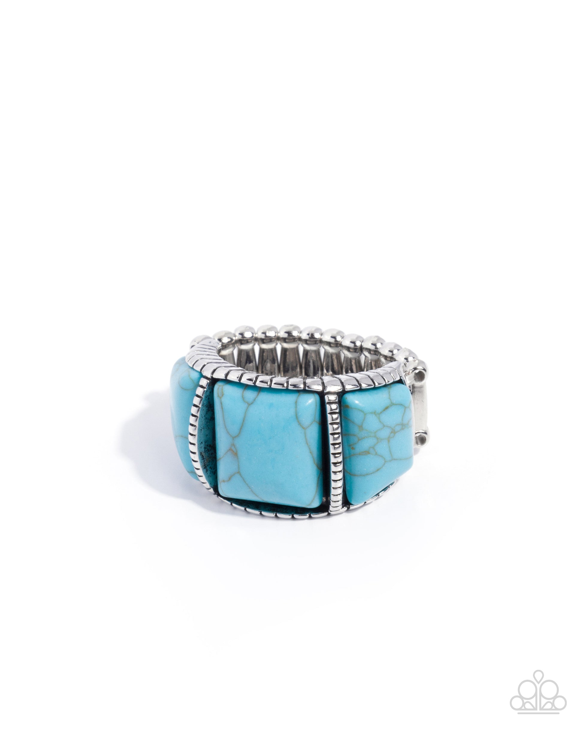 Spirited Scale - blue - Paparazzi ring