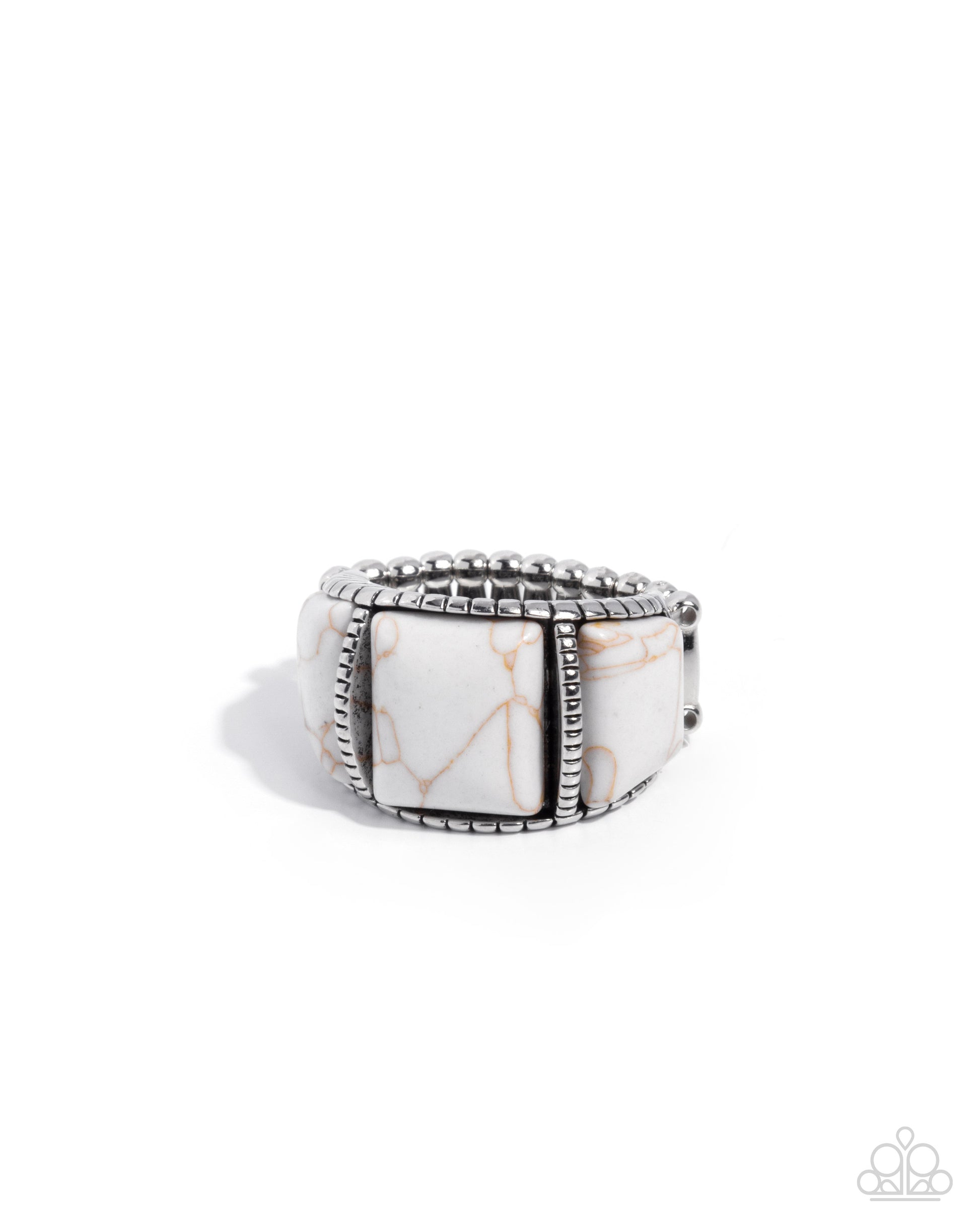 Spirited Scale - white - Paparazzi ring