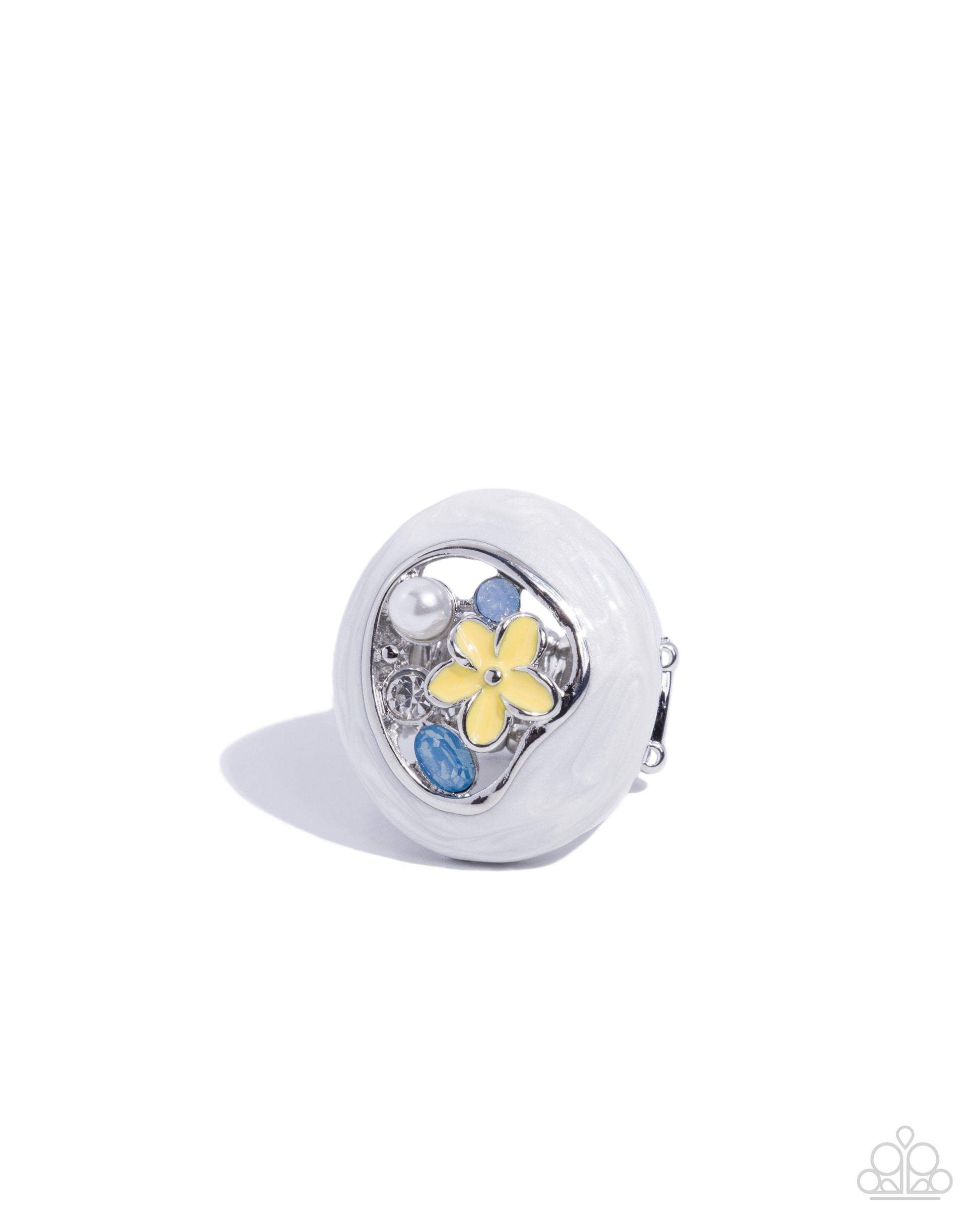 Spirited Scatter - yellow - Paparazzi ring