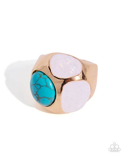 Spirited Song - gold - Paparazzi ring