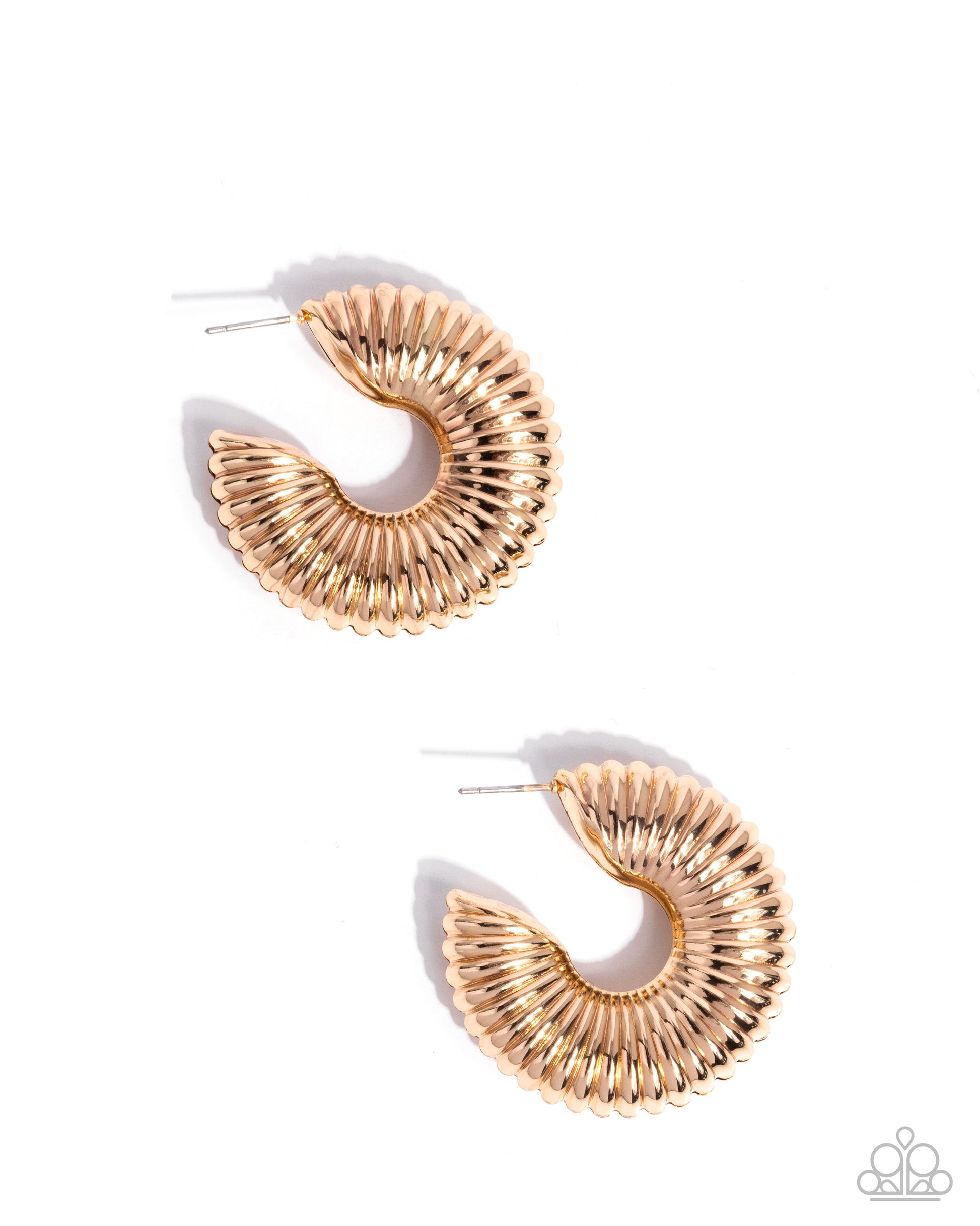 Spontaneous Spirals - gold - Paparazzi earrings