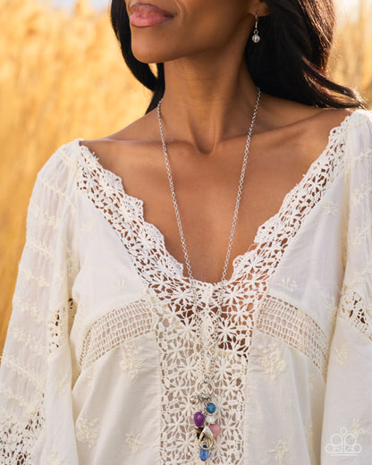 Spontaneous Stones - multi - Paparazzi LANYARD necklace