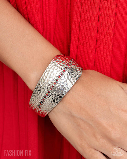 Spontaneous Surety - red - Paparazzi bracelet