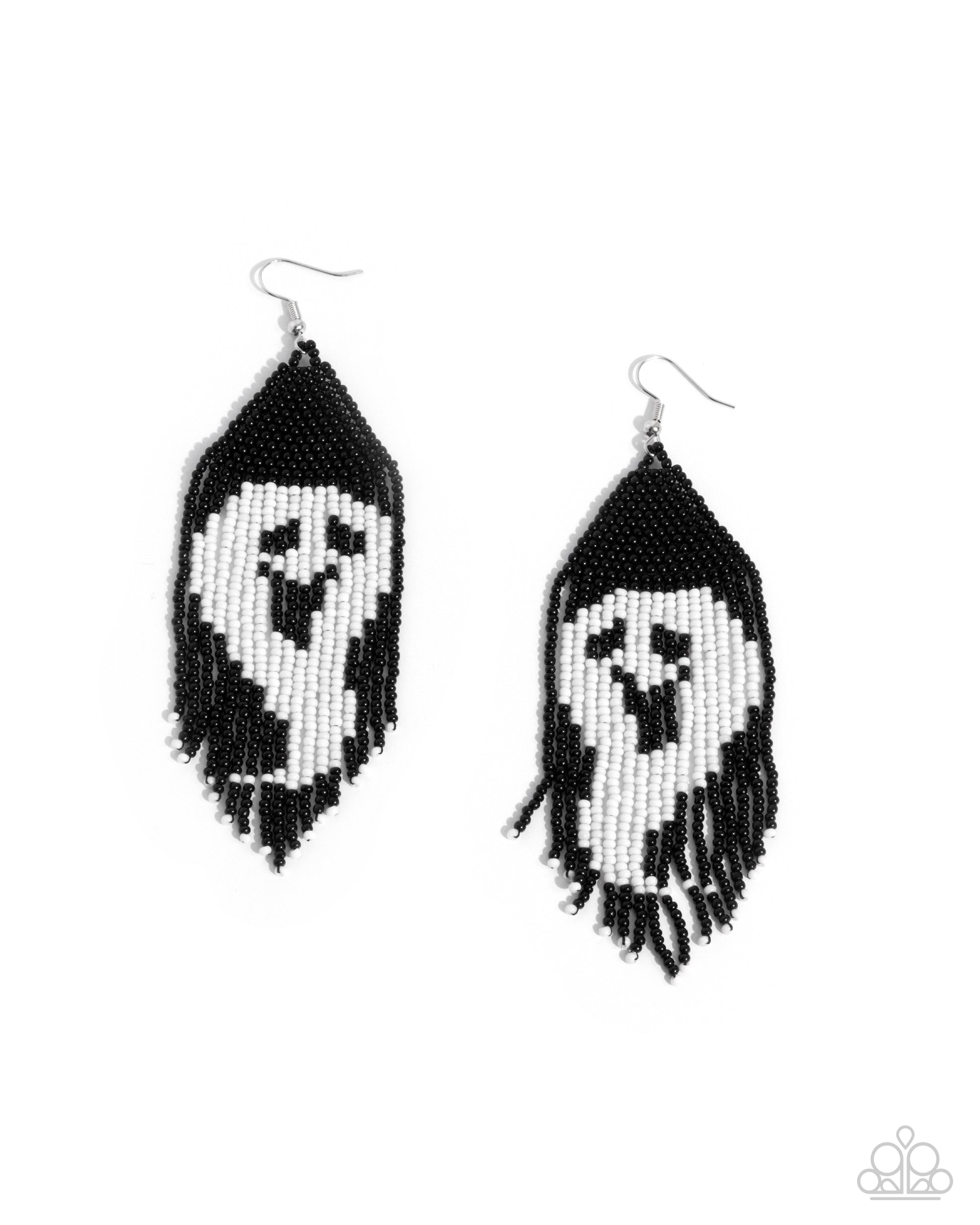 Spooky Strands - black - Paparazzi earrings