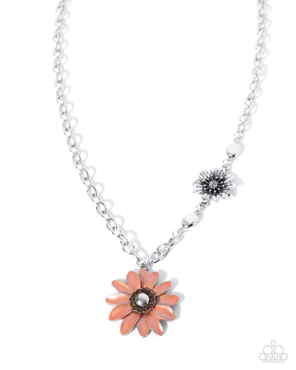 Sporadic Springtime - orange - Paparazzi necklace