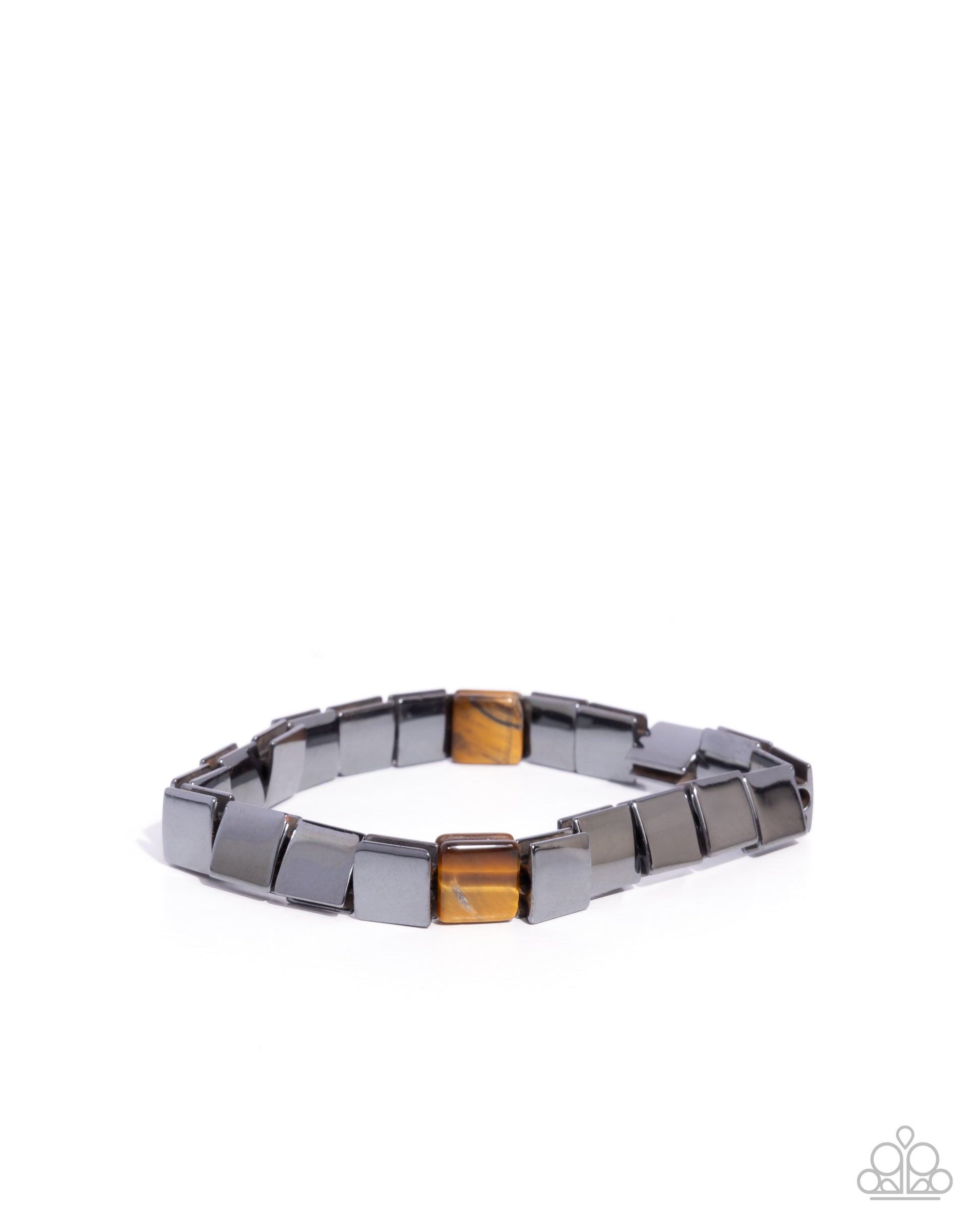 Sporadic Squares - brown - Paparazzi MENS bracelet