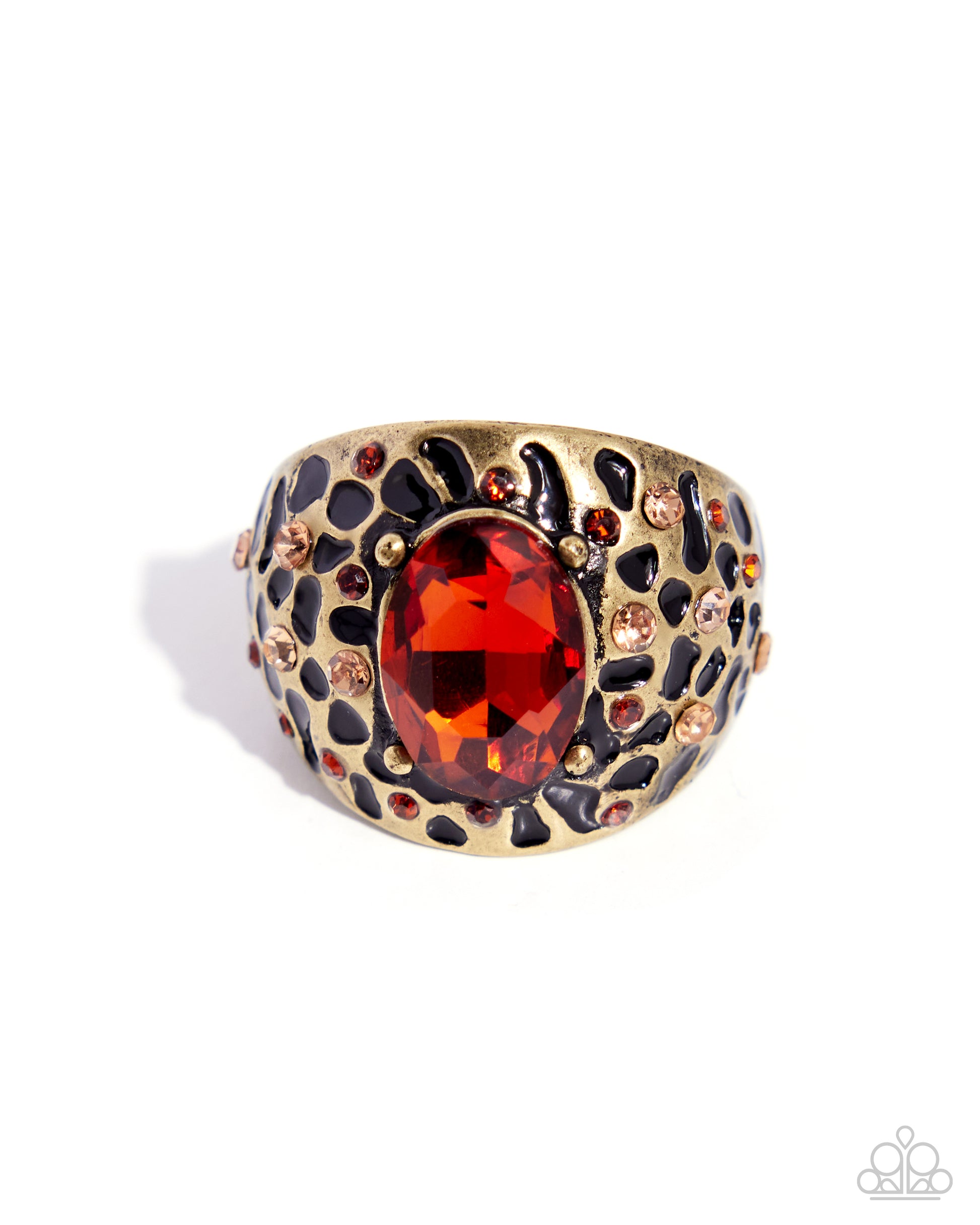 Spotted Season - brass - Paparazzi ring