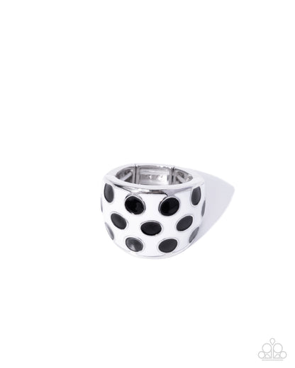 Spotted Secret - white - Paparazzi ring
