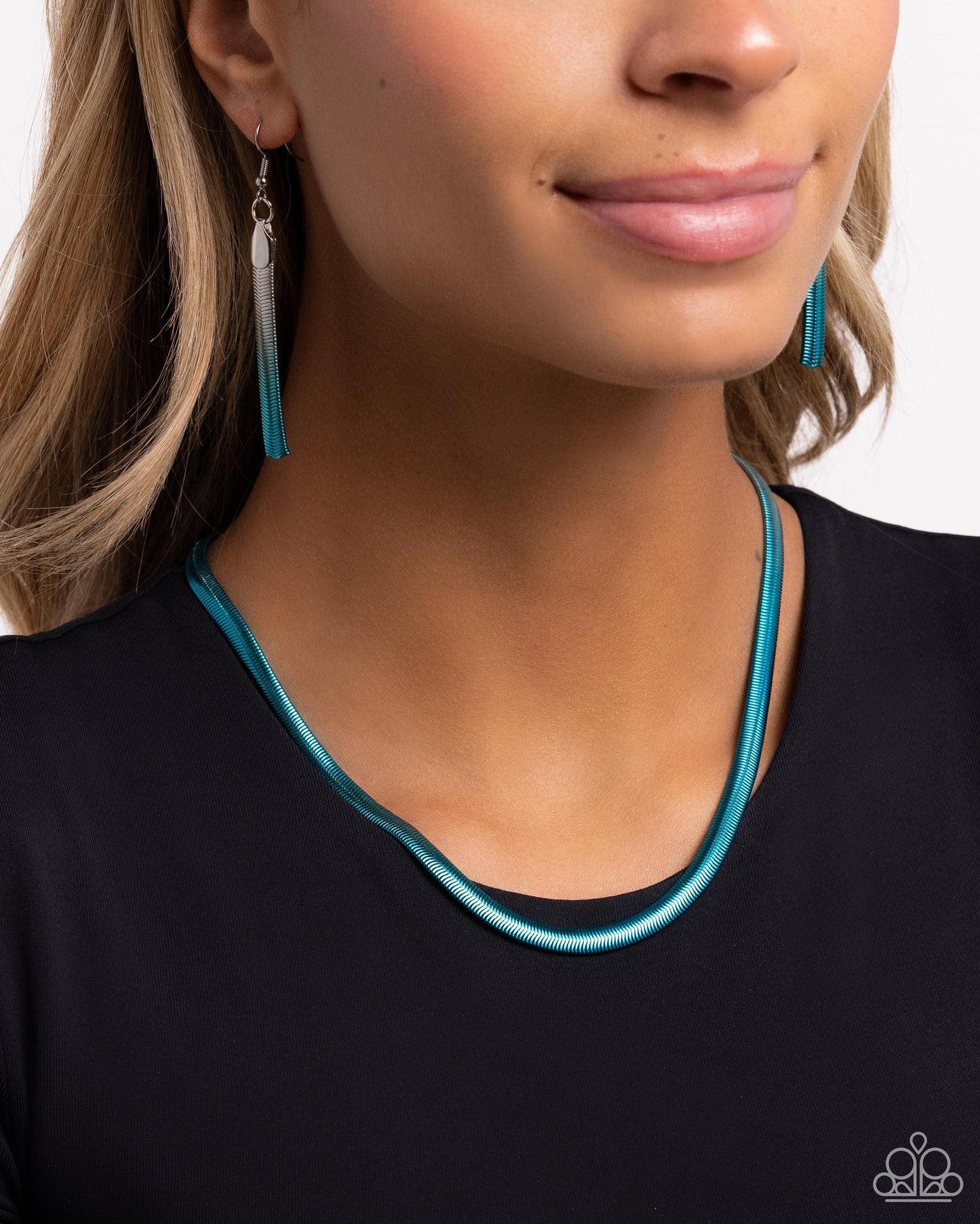 Spray Paint Sass - blue - Paparazzi necklace