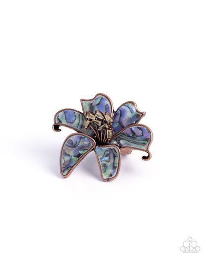 Springtime Shells - copper - Paparazzi ring