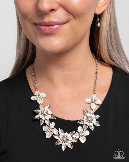 Springtime Song - white - Paparazzi necklace