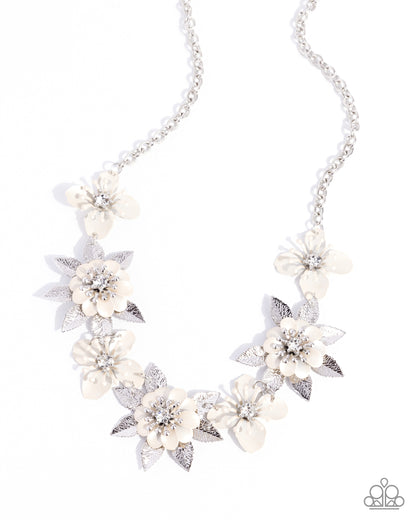 Springtime Song - white - Paparazzi necklace