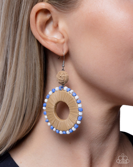 Sprinkle Statement - blue - Paparazzi earrings