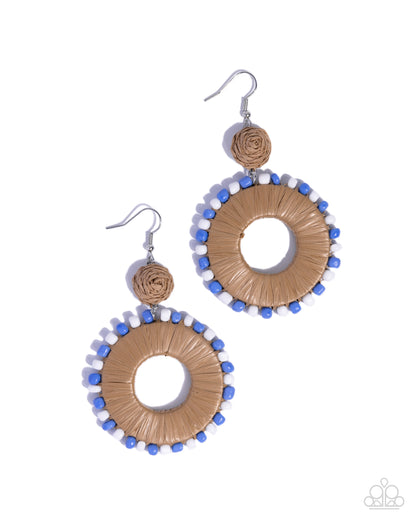 Sprinkle Statement - blue - Paparazzi earrings
