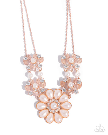 Sprouting Shimmer - rose gold - Paparazzi necklace