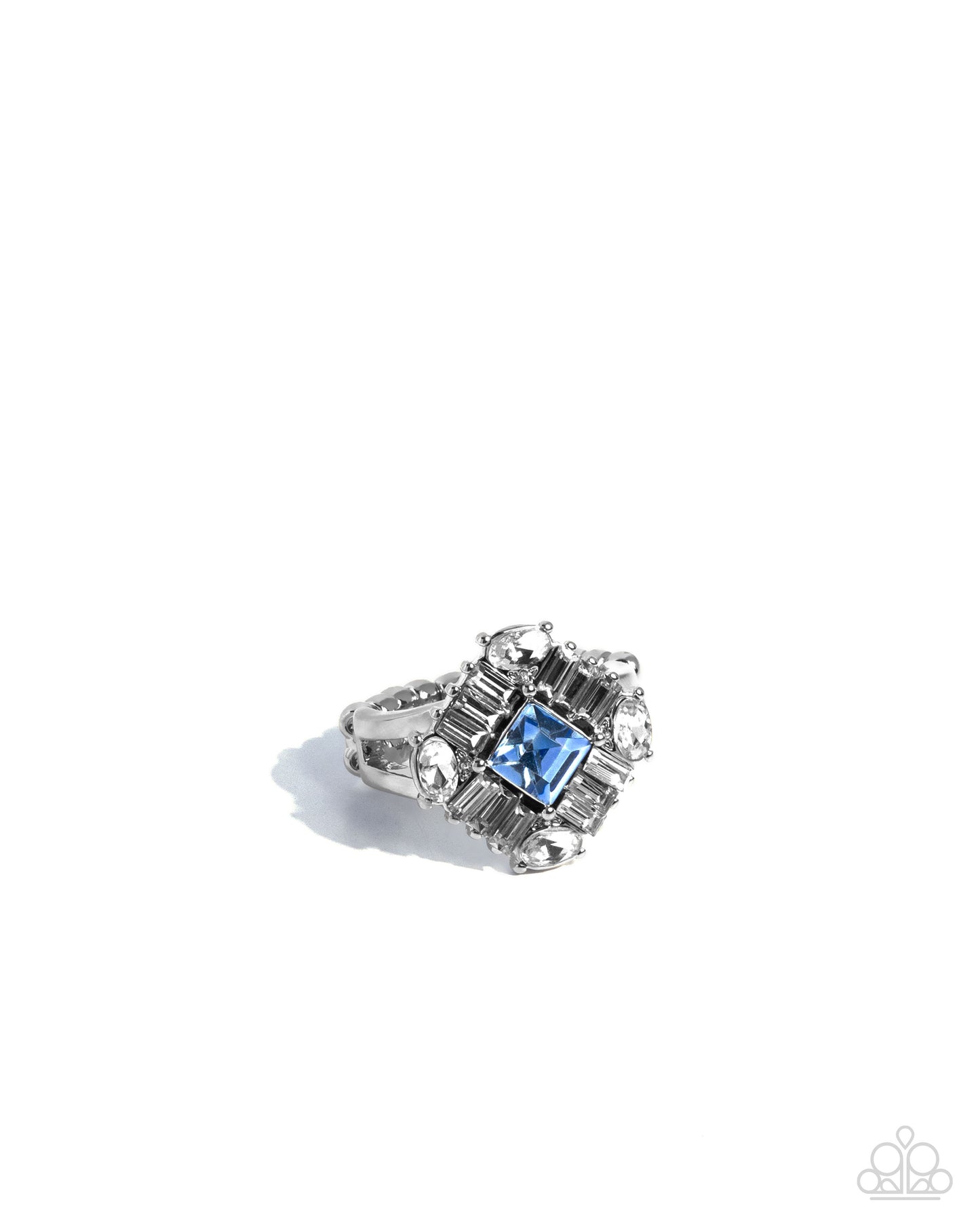 Square Formation - blue - Paparazzi ring