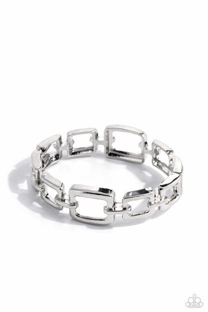 Square Inch - silver - Paparazzi bracelet