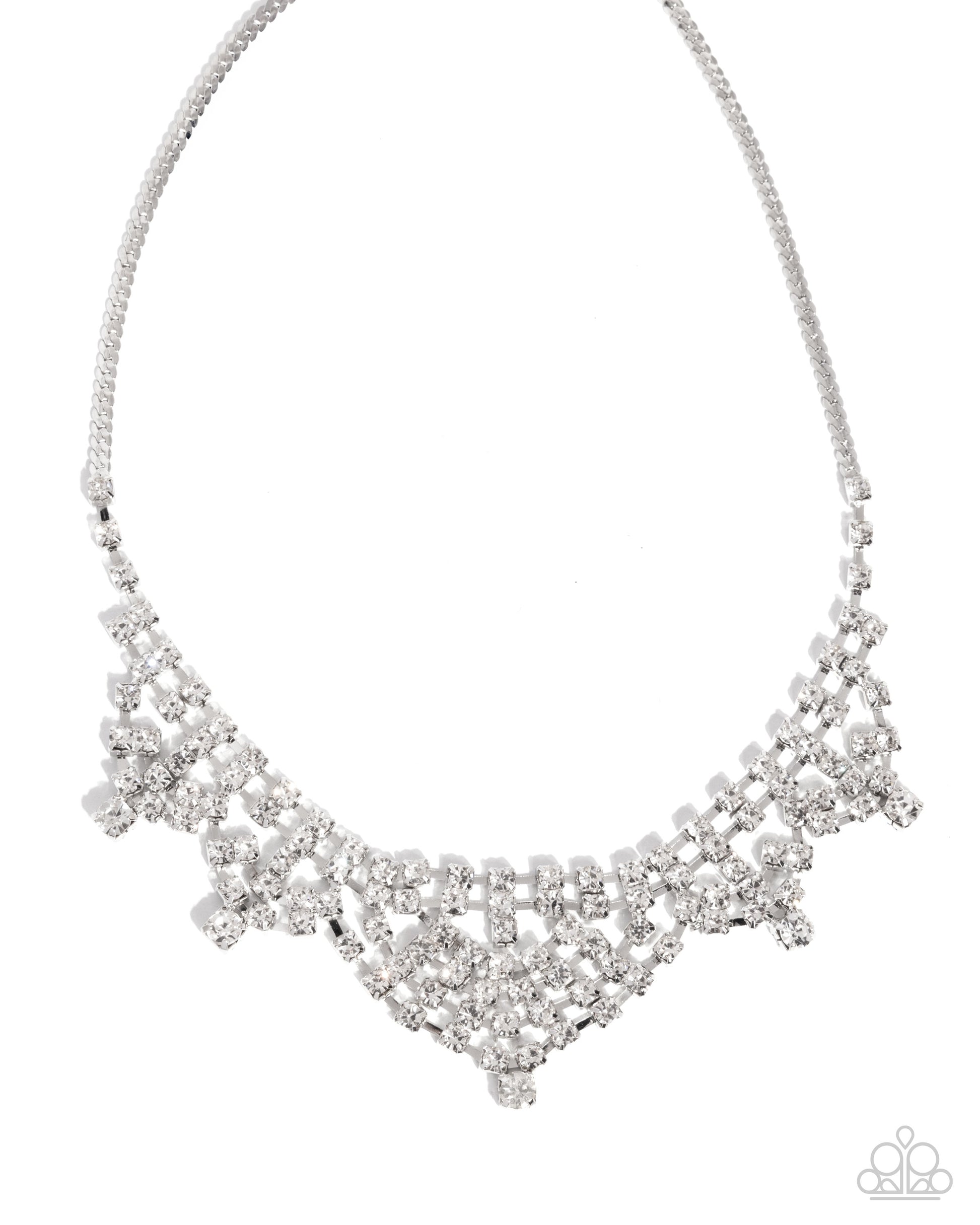 Square Selfie - white - Paparazzi necklace