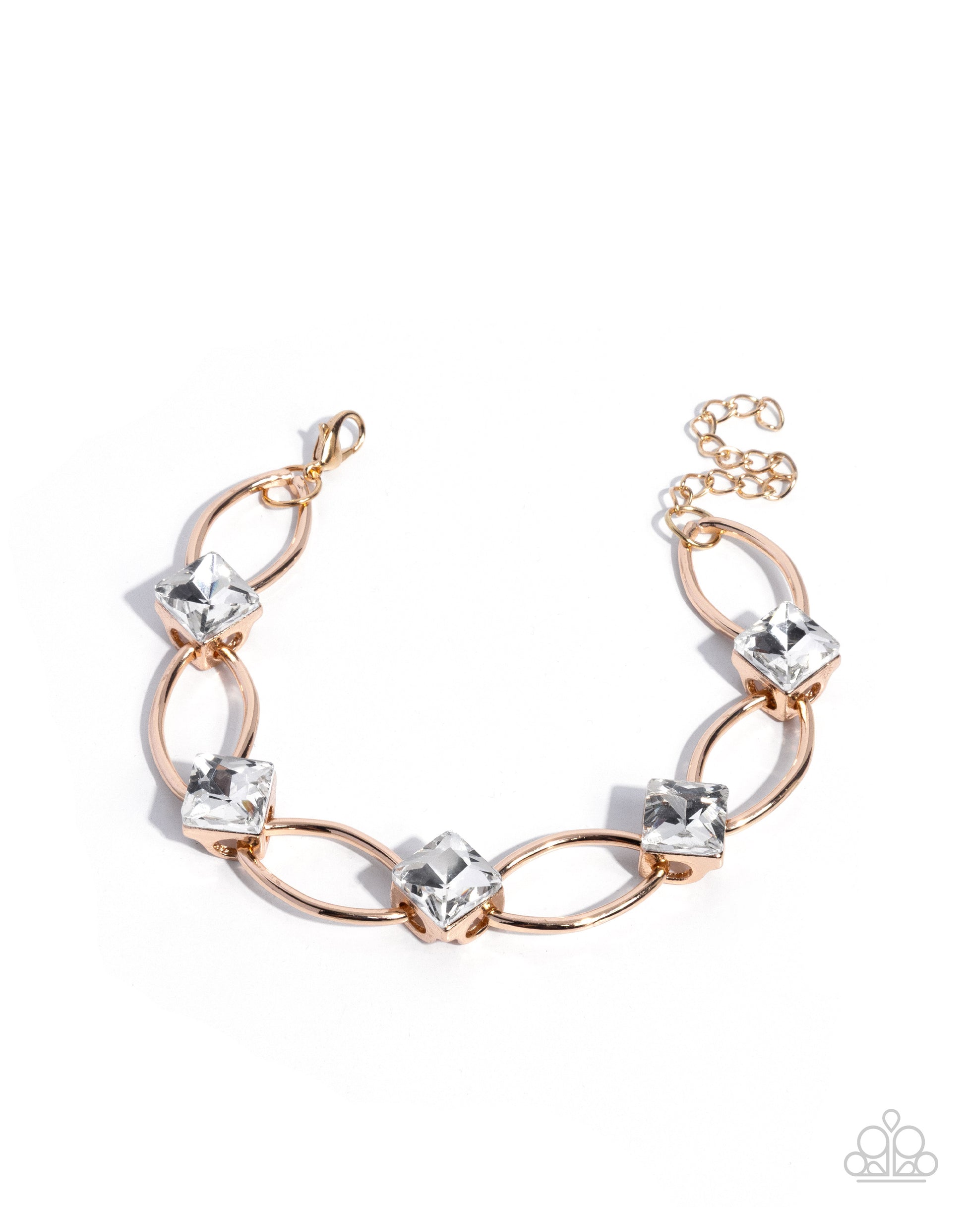 Square Story - gold - Paparazzi bracelet