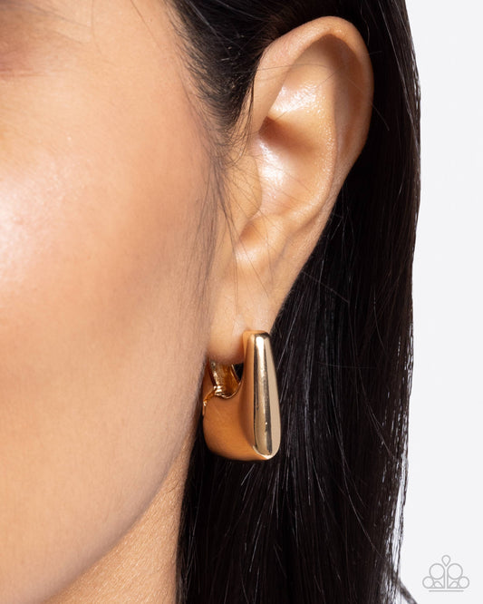 Square Symmetry - gold - Paparazzi earrings