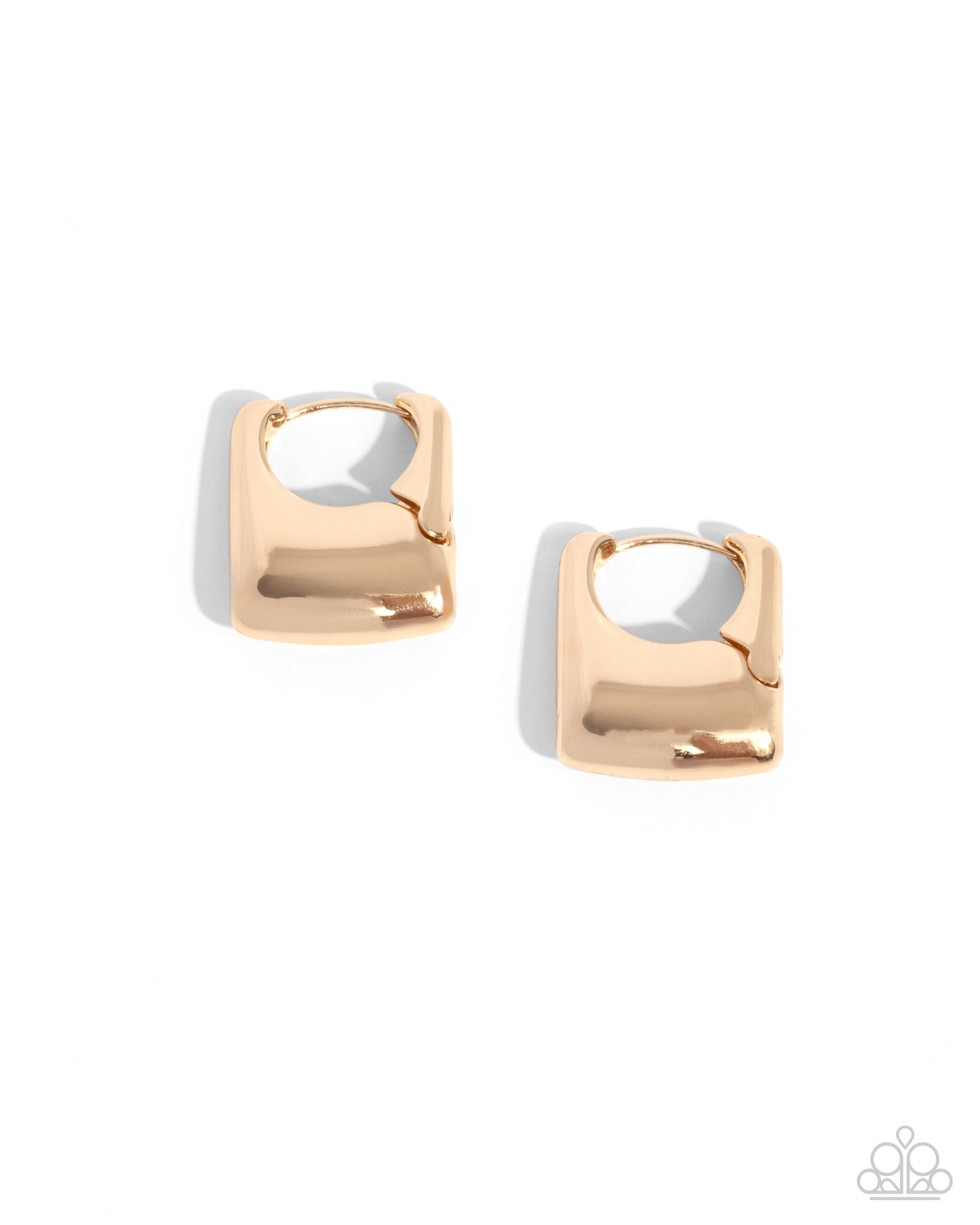 Square Symmetry - gold - Paparazzi earrings