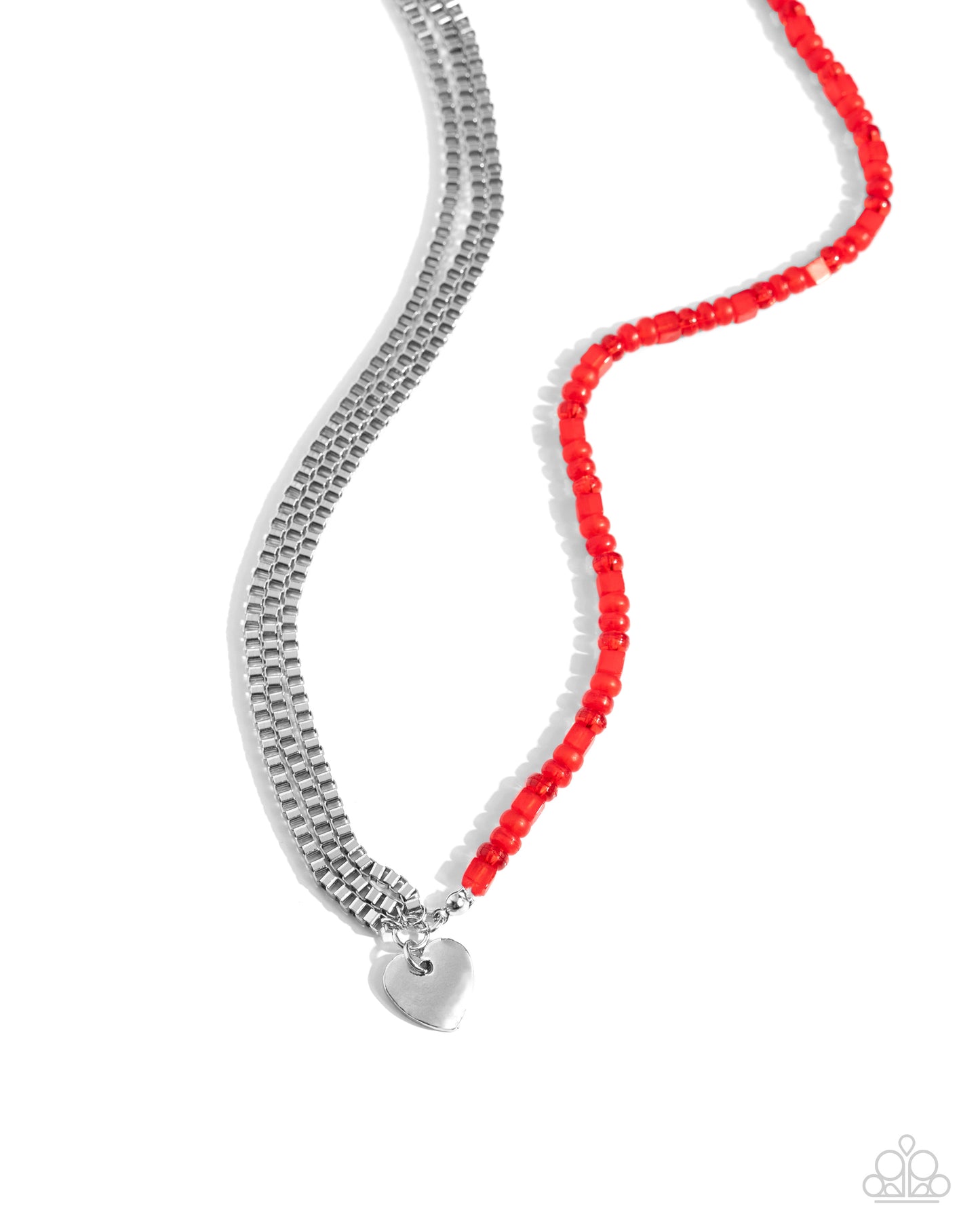 Squared Sweetheart - red - Paparazzi necklace